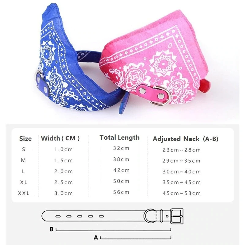 

Cute Adjustable Small Dog Collars Puppy Pet Slobber Towel Outdoor Cat Collar Print Scarf Design Dog Collar Neckerchief