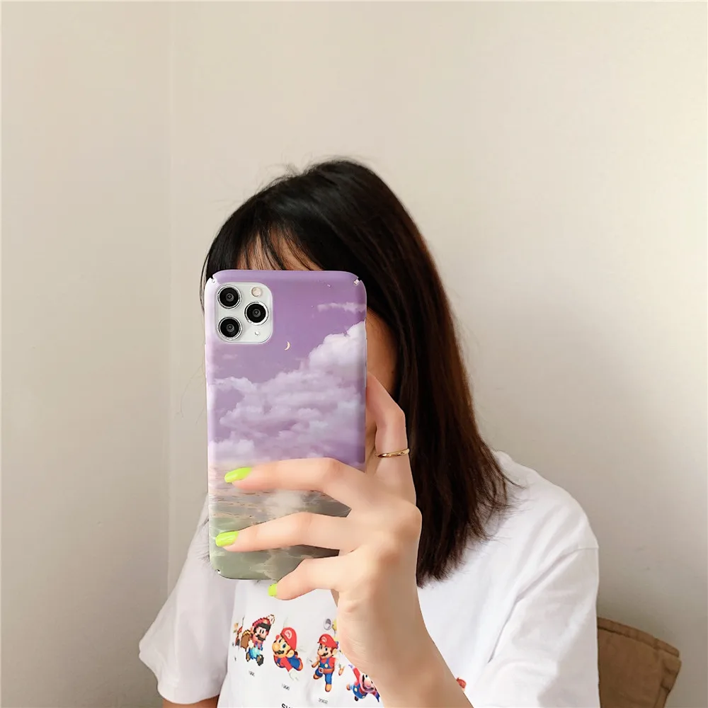 Чехол для телефона Lovely Sky Cloud Moon Xiaomi 6x8 9 Se 10 Lite CC9 Жесткий пластиковый Redmi Note7 8 K20 K30 Pro