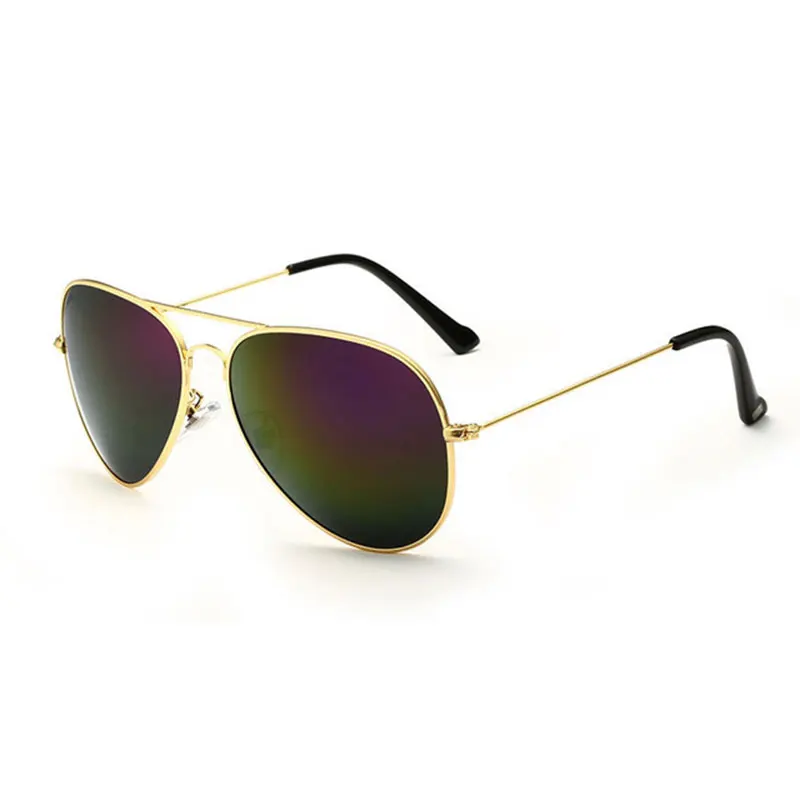 Бренд veithdia мужские винтажные Поляризованные солнцезащитные очки из сплава Классические солнцезащитные очки с покрытием линзы для вождения для мужчин 3026 - Цвет линз: gold purple