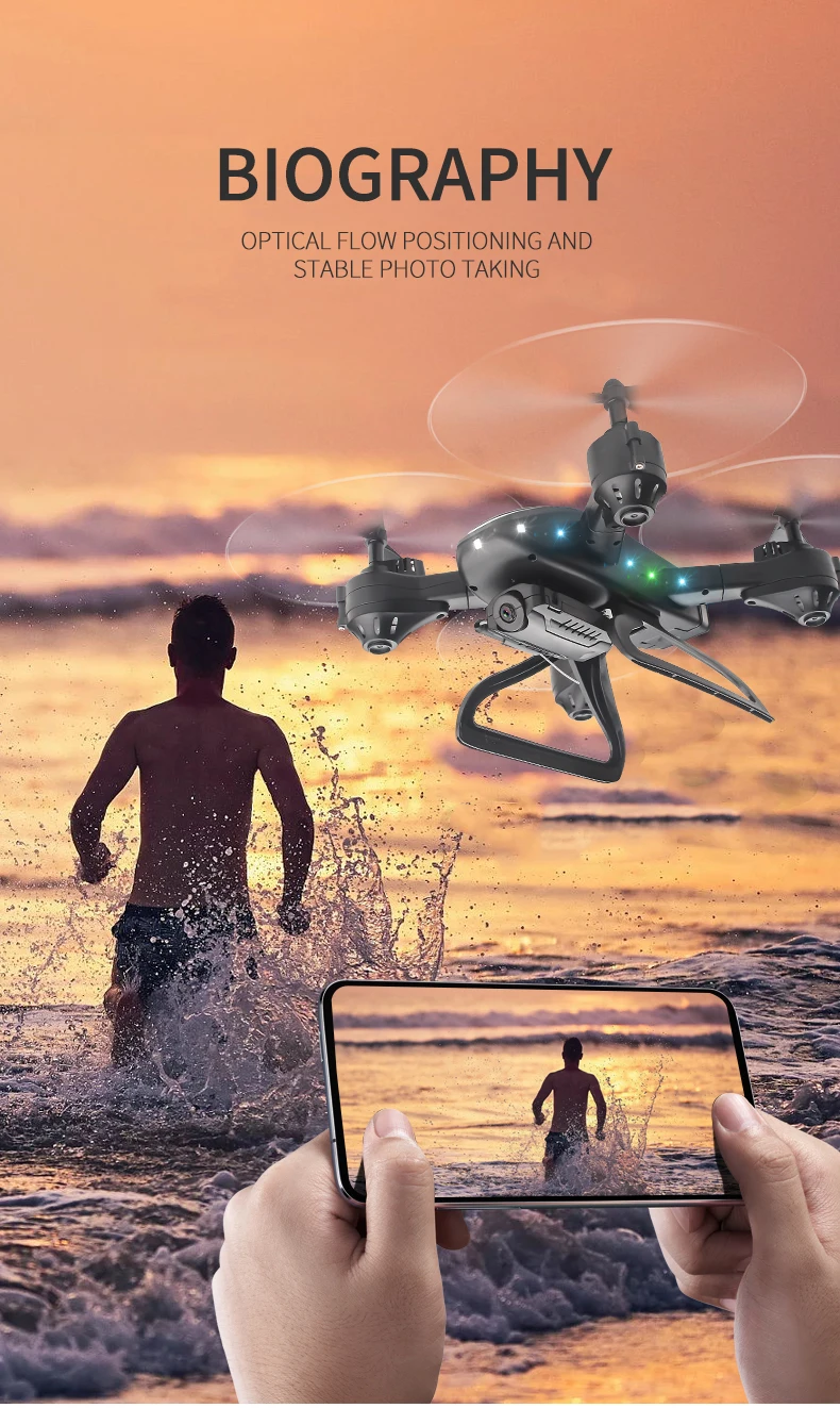 KY909 RC WiFi Дрон с 4K широкоугольной WiFi HD камерой оптический поток RC складной мини Квадрокоптер Вертолет VS LF606 E58 M69 F11