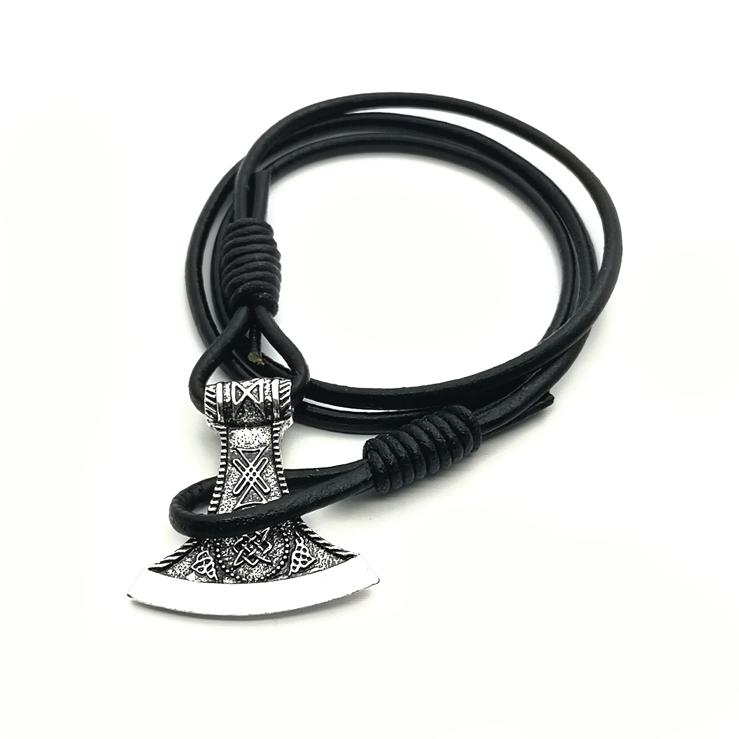 Мужской браслет викингов топор амулет из искусственной кожи ювелирное изделие