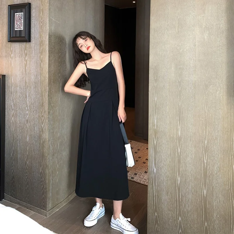 Женское платье макси без рукавов Повседневное с V-образным вырезом сексуальные