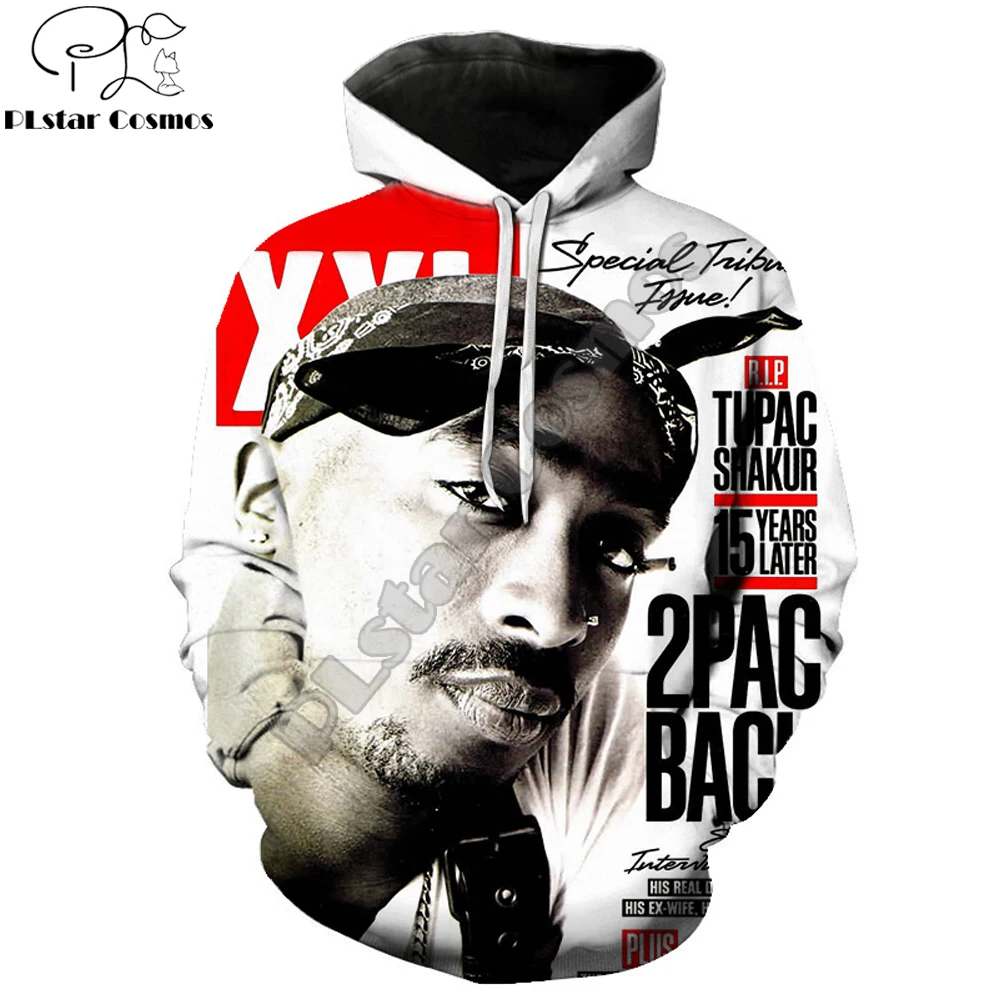 90s реперские кепки 2pac Тупак/Bob Marley 3D печатных Для мужчин Толстовка Harajuku уличный