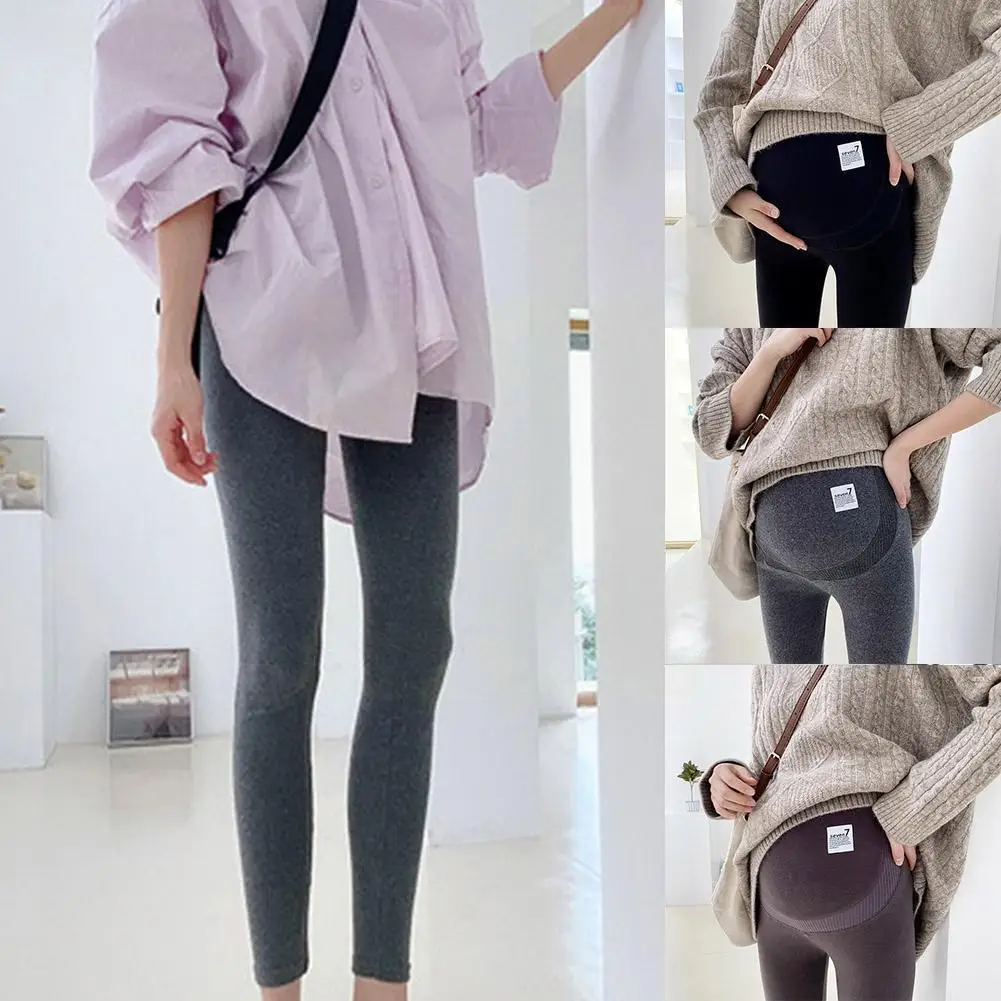 

Cotton Maternity Leggings Pants For Pregnant Women Warm Winter Maternity Clothes Thickening Pregnancy Trousers Clothing S6U1