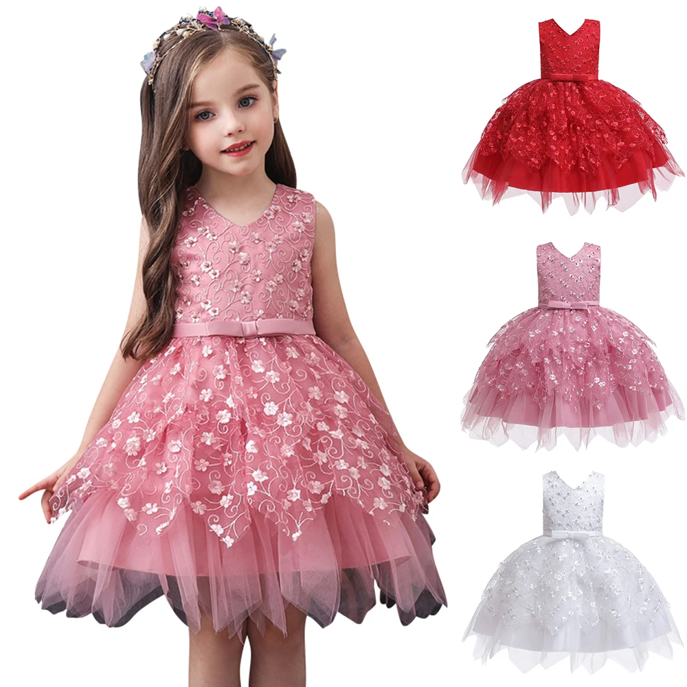 Нарядное свадебное платье принцессы для маленьких детей торжественное