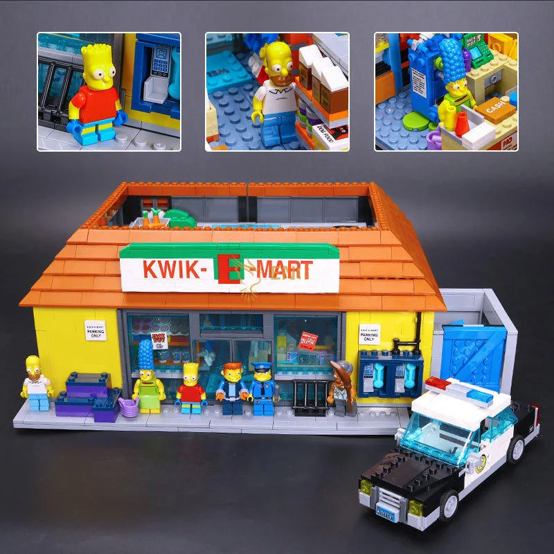16004 в наличии Creator Cartoon Kwik E Mart дом уличный вид модель строительные Конструкторы