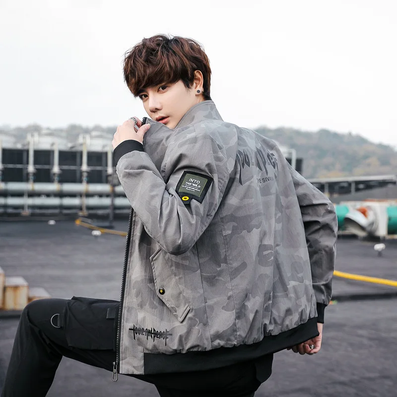 Японская Повседневная Рабочая байкерская куртка с капюшоном мужской Бомбер