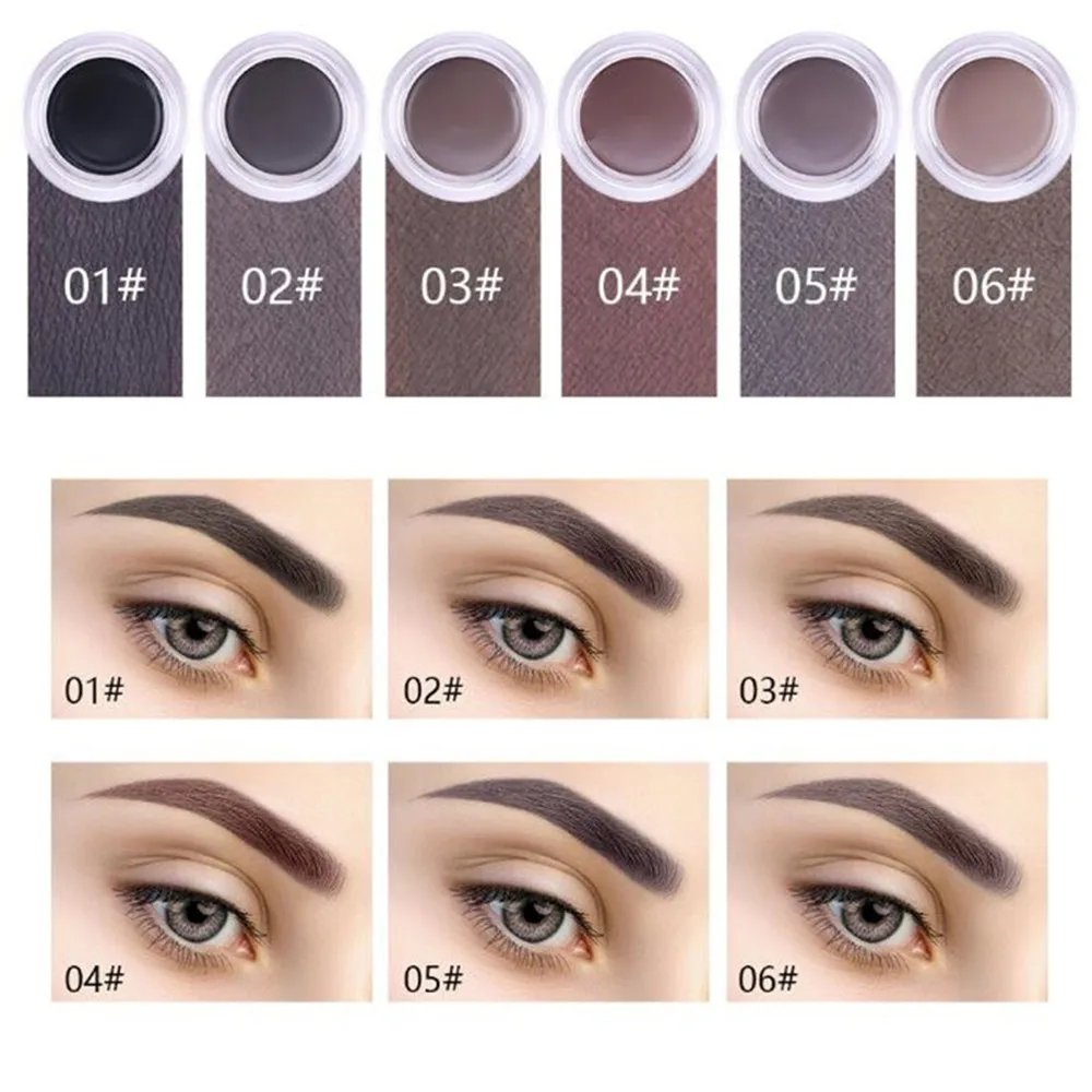 Бренд Профессиональный 6 цветов бровей оттенок макияж водостойкая помада гель