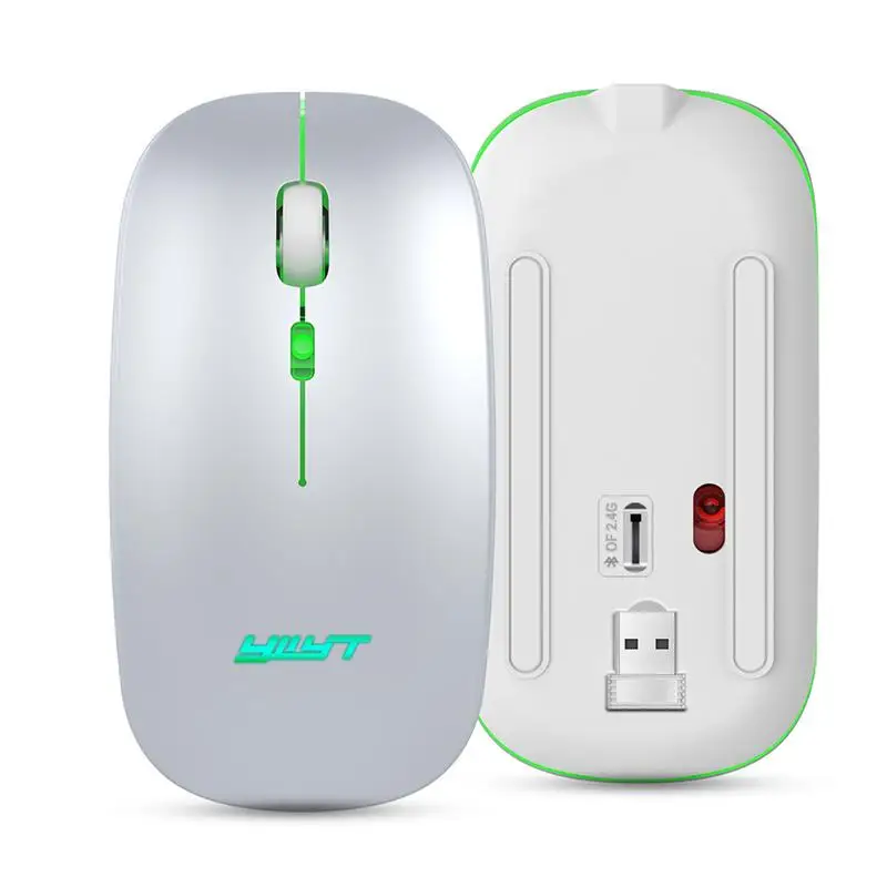 

Brand New YWYT G852 Silent Wireless Bluetooth Mouse Dual Mode 2.4GHz Portable Mini Mouse For Laptop Notebook Office Gaming
