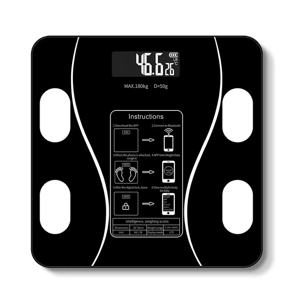 New Heart Rate VA Screen Electronic Weigh Manufacturers LCD Scale Personal Smart Digital Bodi Weight Body Scale
