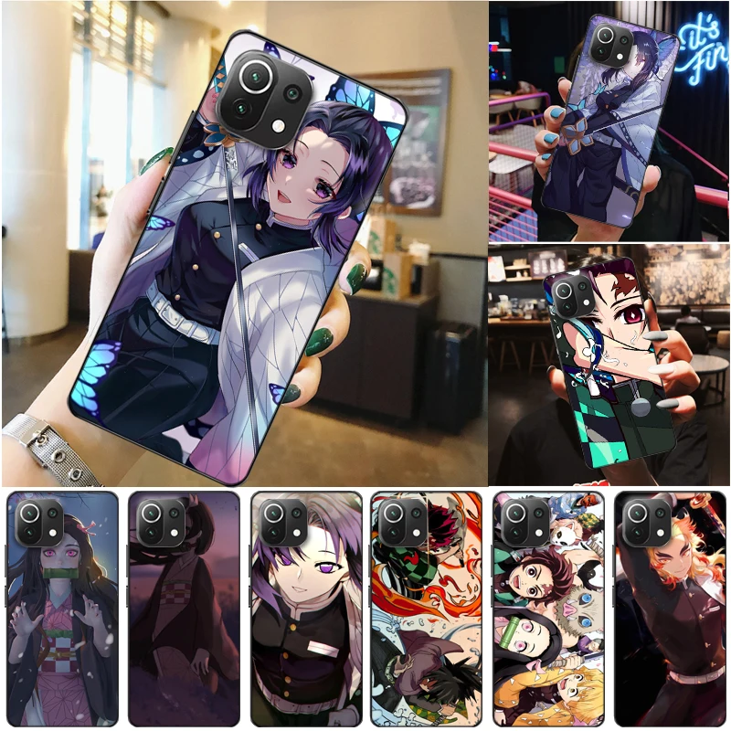 

Demon Slayer Agatsuma Zenitsu Kimetsu No Yaiba Kamado Tanjirou Kamado Nezuko Phone Case For Xiaomi 11 Lite Pro Ultra Back Cover