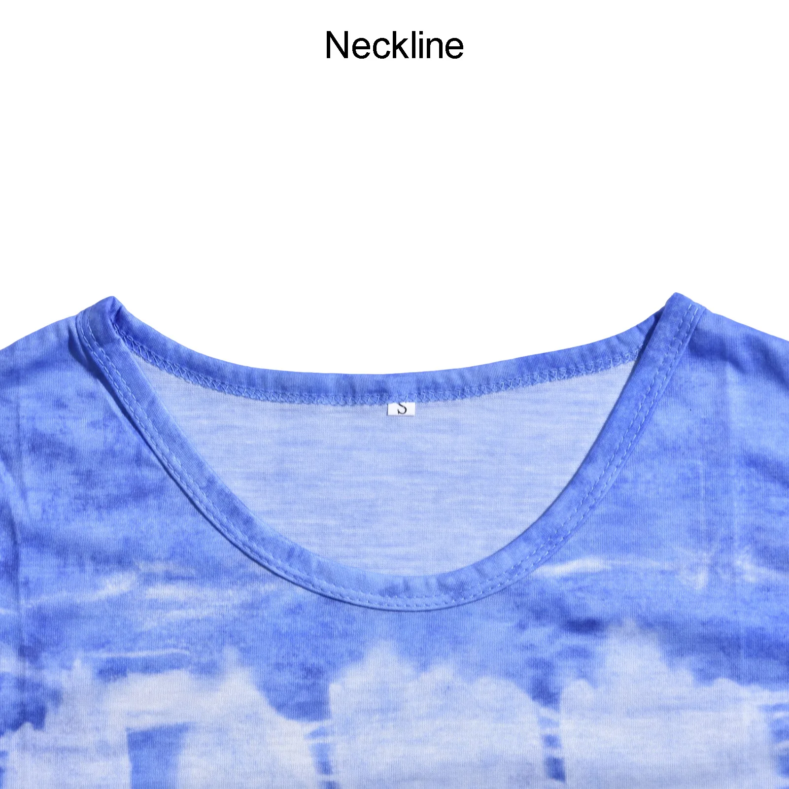 

Womens Casual Summer O-Neck Loose T-Shirt Gradient Printed Fashion Blouse