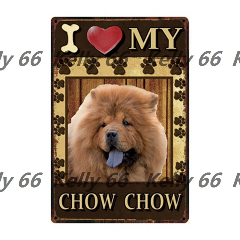 [Kelly66] жестяной плакат с животными собакой пуделем чоком лабрадором боксером