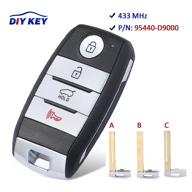 

DIYKEY P/N: 95440-D9000 Keyless-GO Smart Remote Key FSK 433.92MHz ID47 Fob for Kia Sportage 2016 2017 2018 TQ8-FOB-4F08