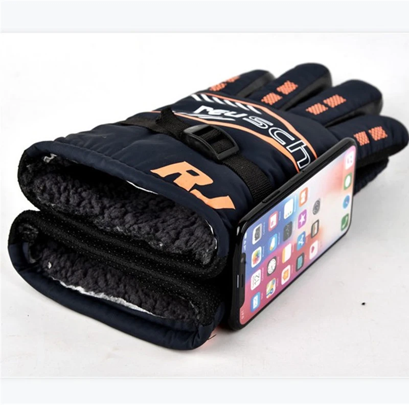 Перчатки для мужчин и женщин водонепроницаемые ветрозащитные теплые флисовые
