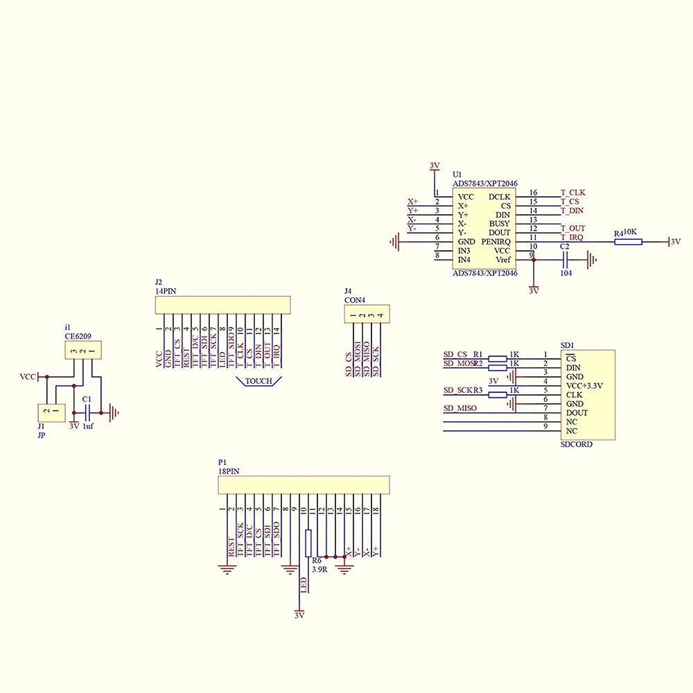 2 8 дюймовый TFT lcd модуль с ILI9341 приводом 240 () 320 SPI|Печатные платы| |