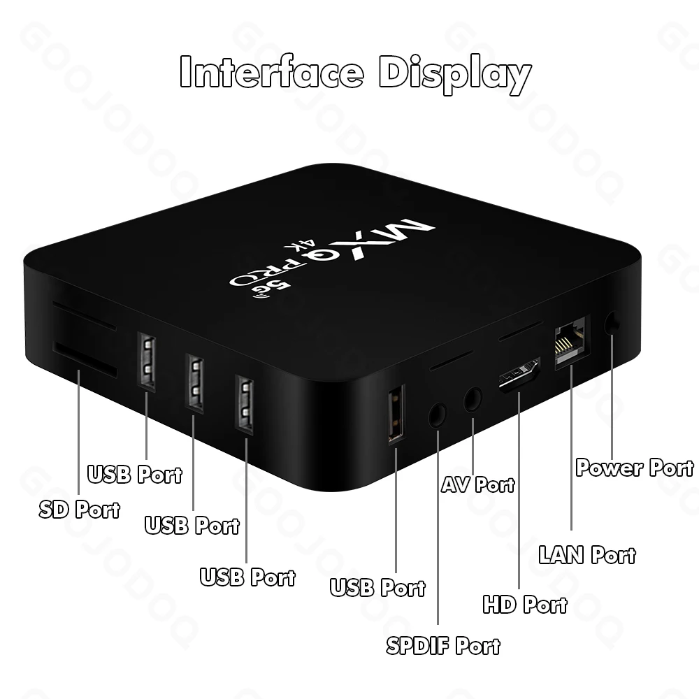 GOOJODOQ Android Smart TV Box 5G Сетевые плееры домашний пульт дистанционного управления IP 4K