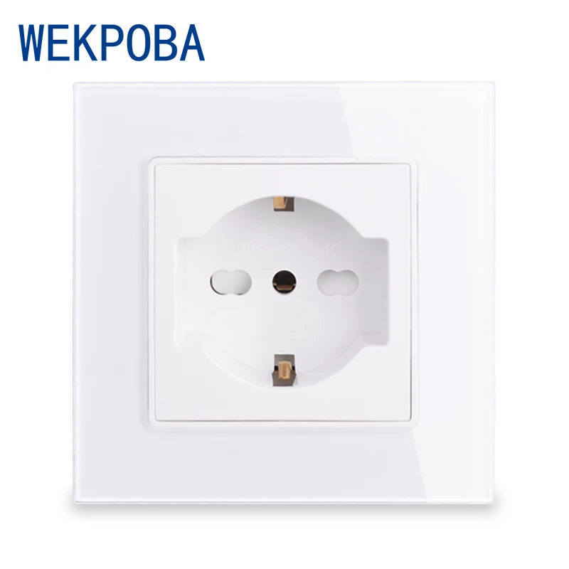 Розетка WEKPOBA с интерфейсом Type-C настенная розетка из поликарбоната/акриловой