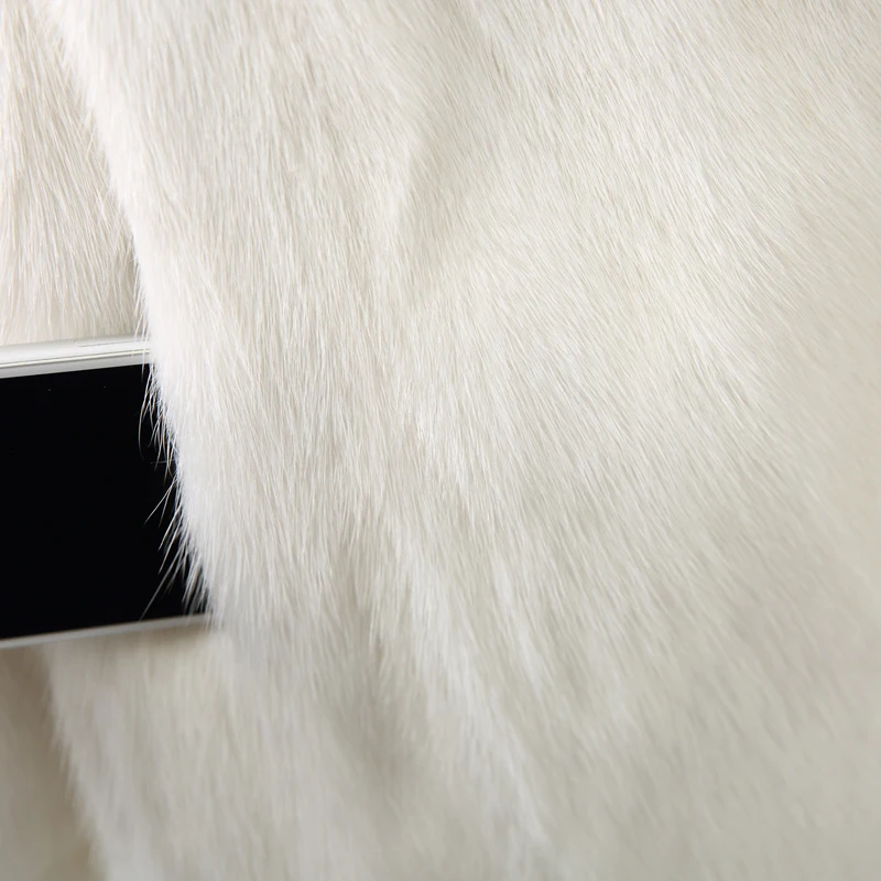 Шуба из норковой кожи женское меховое пальто новая зимняя норковая шуба средней