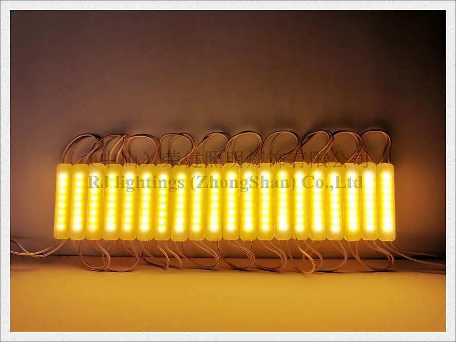 LED light module COB ultrasonic sealling advertising store front DC12V 2.4W 240lm 75mmX16mm IP65 high lumen CE |