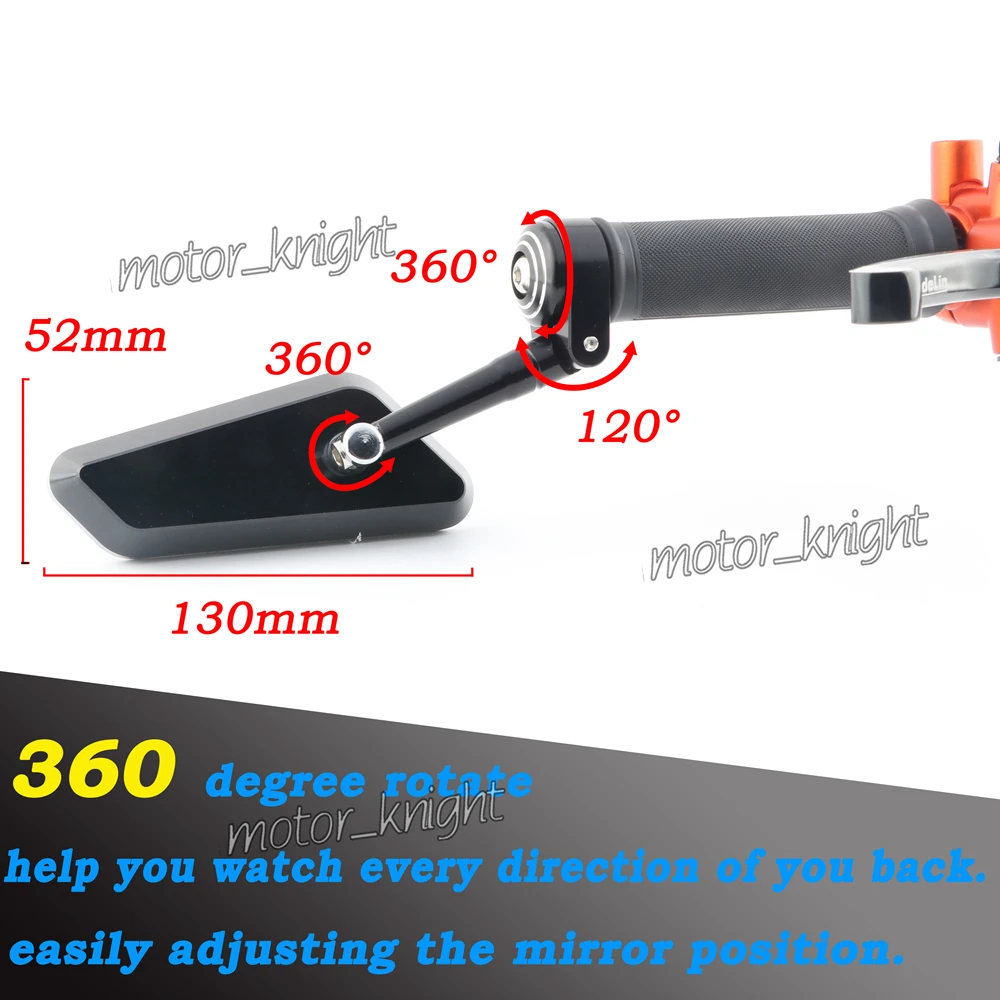 Заднее боковое зеркало Racer для мотоцикла с ЧПУ и рукояткой DUCATI 2018 2019 2020 PANIGALE V4 V4R V4S