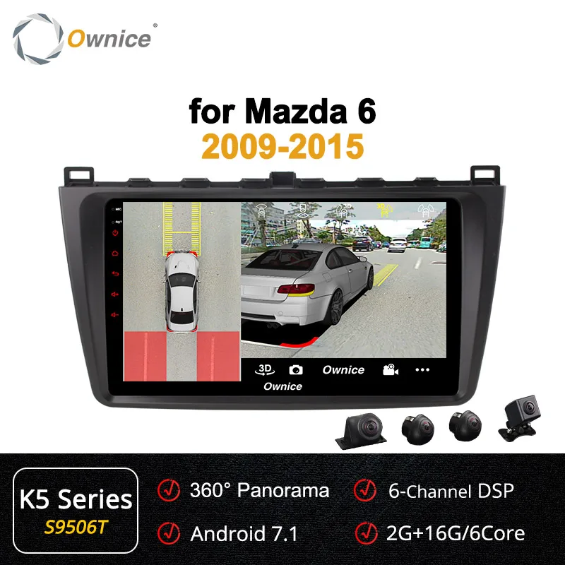 S9506 K5 Ownice, Восьмиядерный, 4 Гб ОЗУ, 64 Гб ПЗУ, 360 ПЗУ, оптический, Android 9,0, автомобильный dvd, gps, k3, k5, k6, для Mazda 6, Summit, 2009-, 4G радио - Цвет: S9506 K5