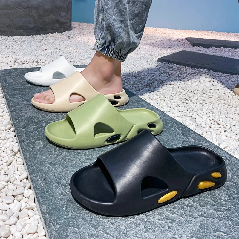 

New Arrivals Men's Summer YZY Slides Slip On Breathable Water Beach Sandals Lightweight Summer Slippers For Men Plus Size 39-46