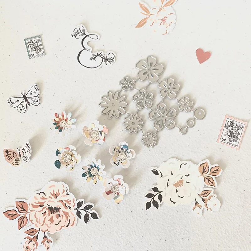 DiyArts 12/18 шт. цветы набор вырубных штампов &quotРомашка&quot сделай сам &quotс гравировкой