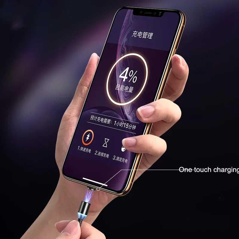 Магнитный кабель Micro USB для быстрой зарядки Vanniso 2m 3A для iPhone X 7 samsung A50 Xiaomi mi9, магнитный кабель usb type-c для передачи данных