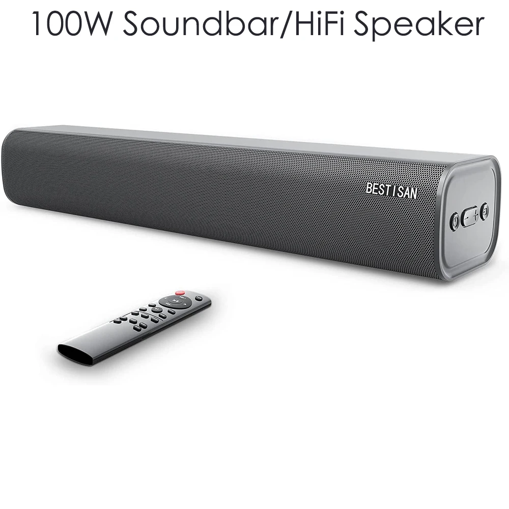 100 Вт HiFi динамик 2.0 ТВ Саундбар домашний кинотеатр звуковая система Bluetooth панель