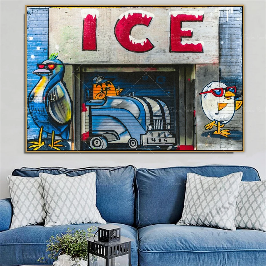 Художественный плакат с граффити на стену настенные фотографии Настенный декор