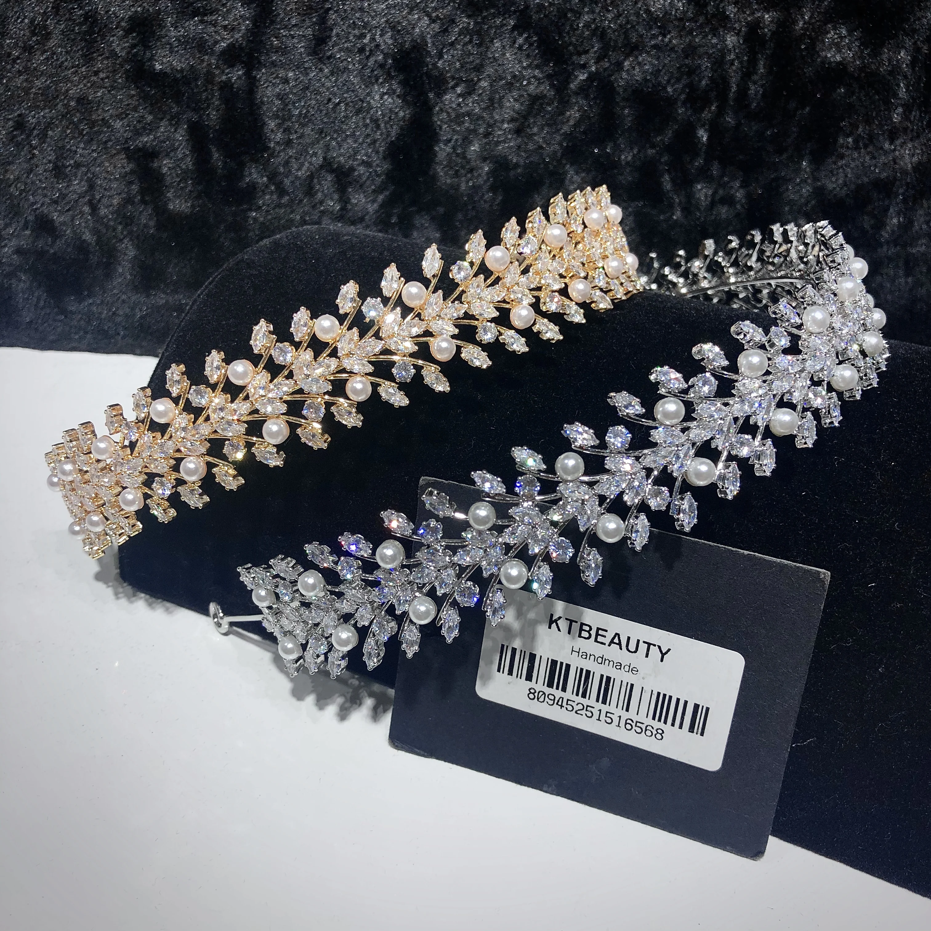 

New Rhinestone Zirconia Tiara Longer Size Silvery/Gold Headband Royal Bridal Wedding Dressing Crown Accessory Women Jewelry