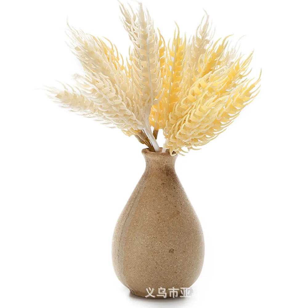5 бутонов искусственных цветов пластиковый букет пшеницы искусственная пшеница