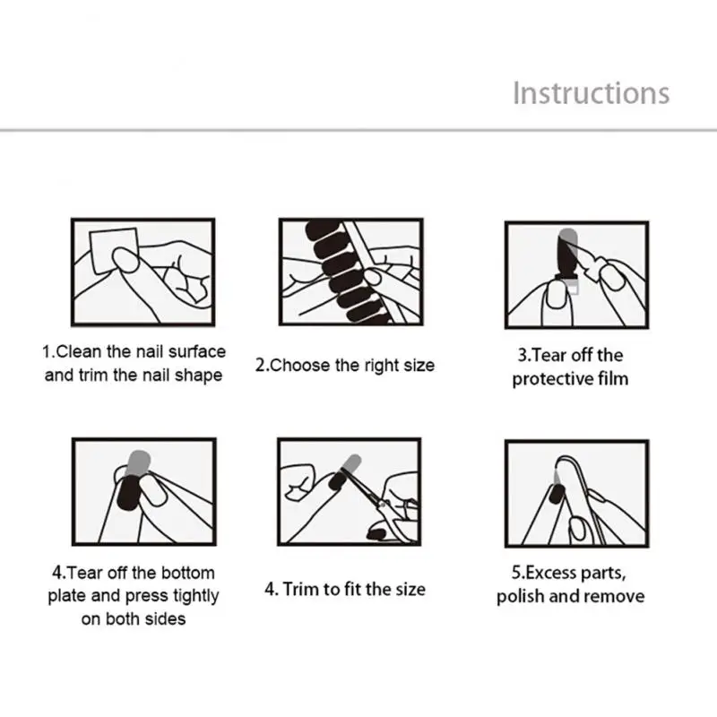 1 шт. стикер для ногтей портативный самоклеящийся полностью Прикрепленный