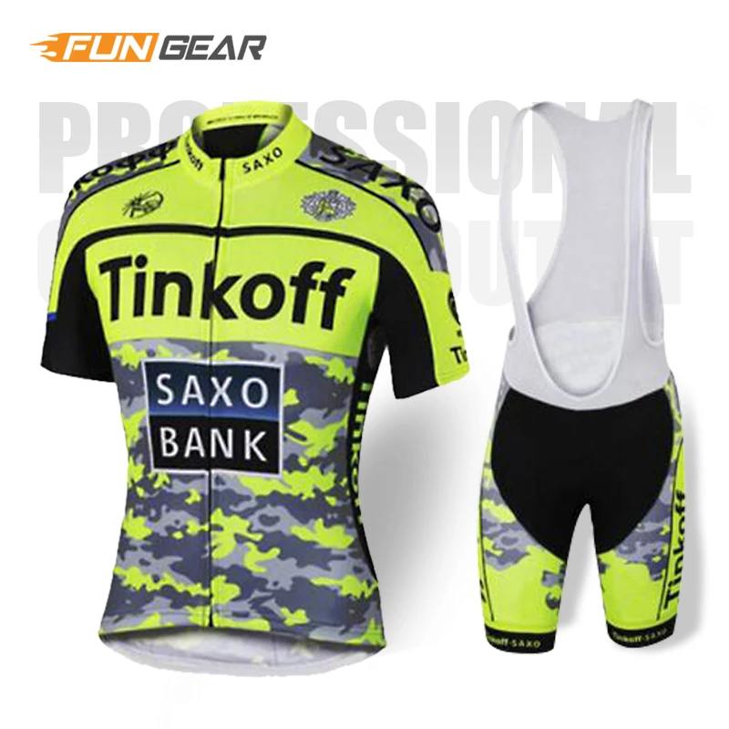 Tinkoff Pro Team Велоспорт Джерси Набор велосипедная одежда Триатлон мужские нагрудники шорты летний велосипедный костюм Roupa Ciclismo велосипедная форма - Цвет: Bib Cycling Set