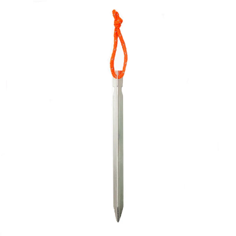 

WolFAce Tent Pegs Outdoor Ultra-light Three-sided Nail 23cm Aluminum Stake With Rope V Shaped Ground Tent Accessories Equipment