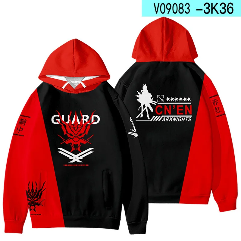 

Japanese Anime Arknights Cosplay Costume Exusiai Texas 3D Printed Oversized Women/Men Hoodies Sweatshirts Casual Tracksuits