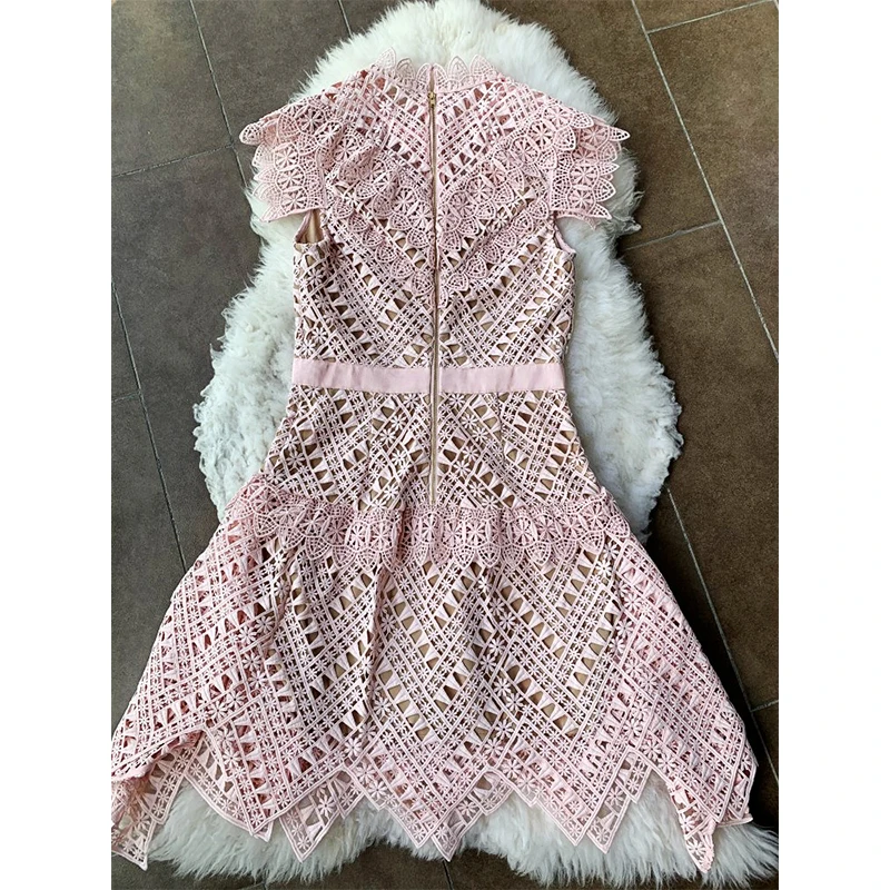 Self Portrait для женщин из кусков открытое кружевное пляжное платье Элегантное без