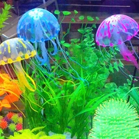 silicone fish simulation ornaments artificial jellyfish glowing fish tank aquarium decoration aquarium accessories landscaping