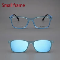 kids optical frame small face students narrow face magnet polarized sunglasses clip transparent glasses white blue spring hinge