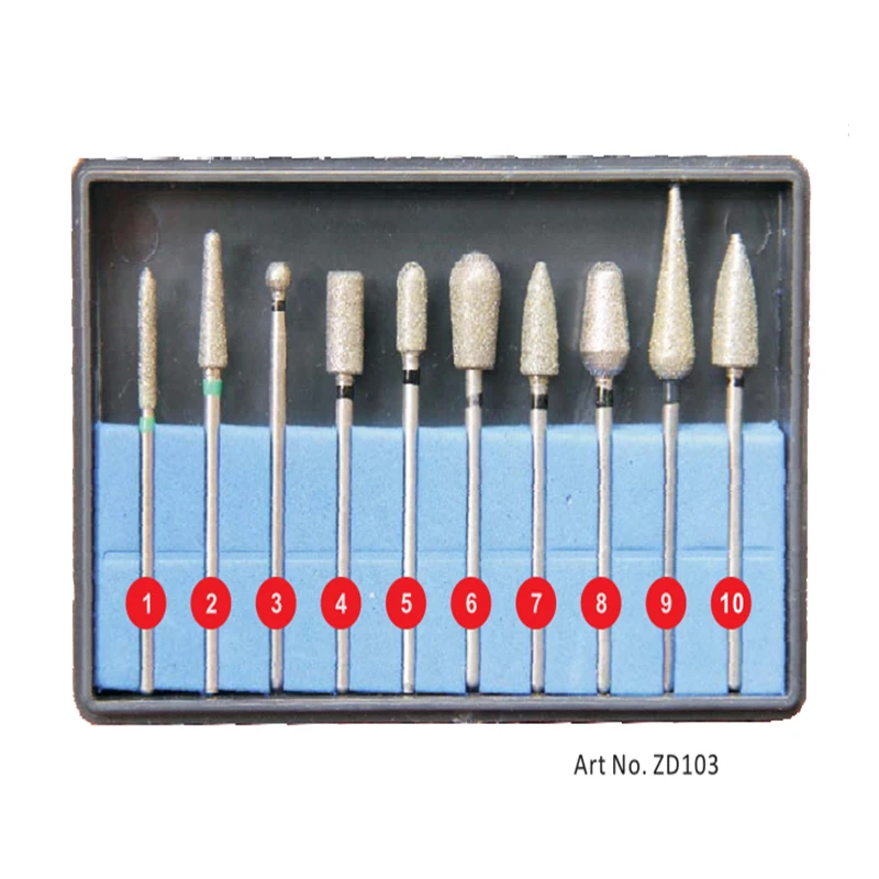 

2boxes ZD103 Dental Lab Bur Kit Fast Trimming HP Diamond Burs Kit