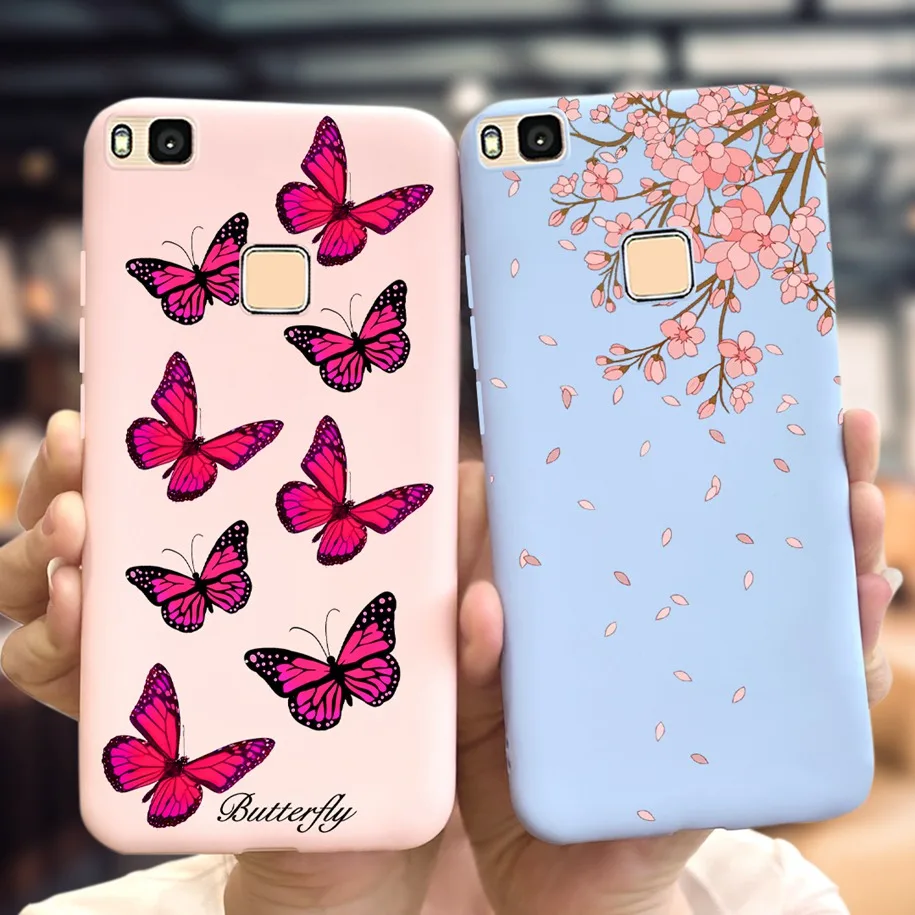 Чехол для Huawei P9 Lite 2016, мягкий чехол для телефона с милыми бабочками и цветами, с рисунком для Huawei P9 Lite, женская модель P9Lite