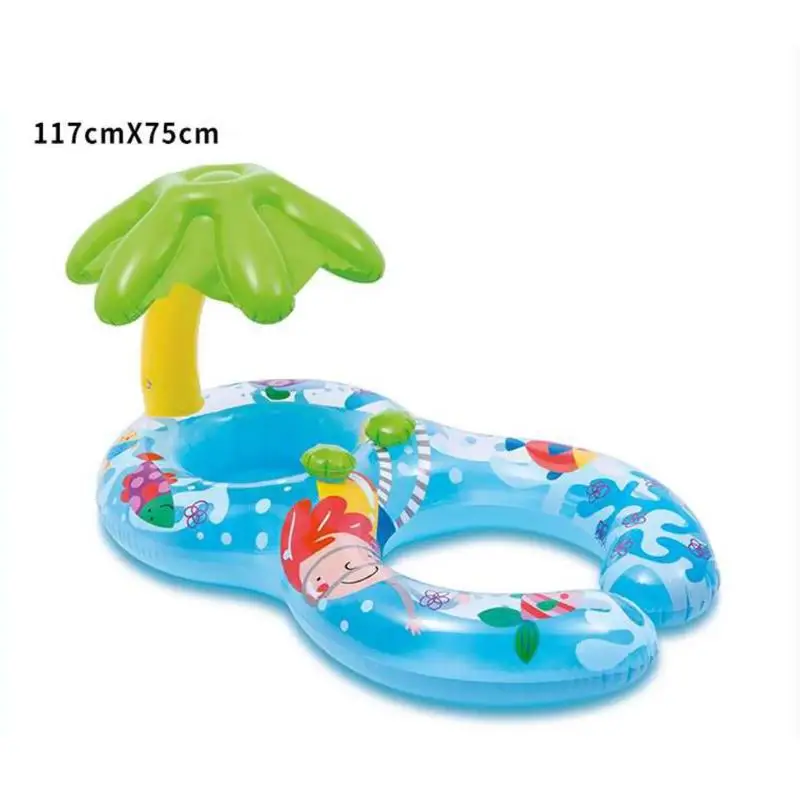 

Parent-Child Inflatable Swimming Ring Swim Pool Circle Baby Beach Water Toy Baby Inflatable Float Boat Seat Trainer Swimming