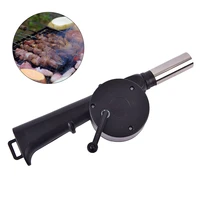 1pc outdoor cooking bbq fan air blower for barbecue fire bellows hand crank tool for picnic camping