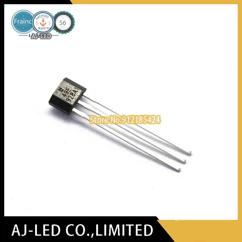 

10pcs/lot SS49E linear Hall sensor is used for turning handles, sewing machines, mahjong machines, electric cars