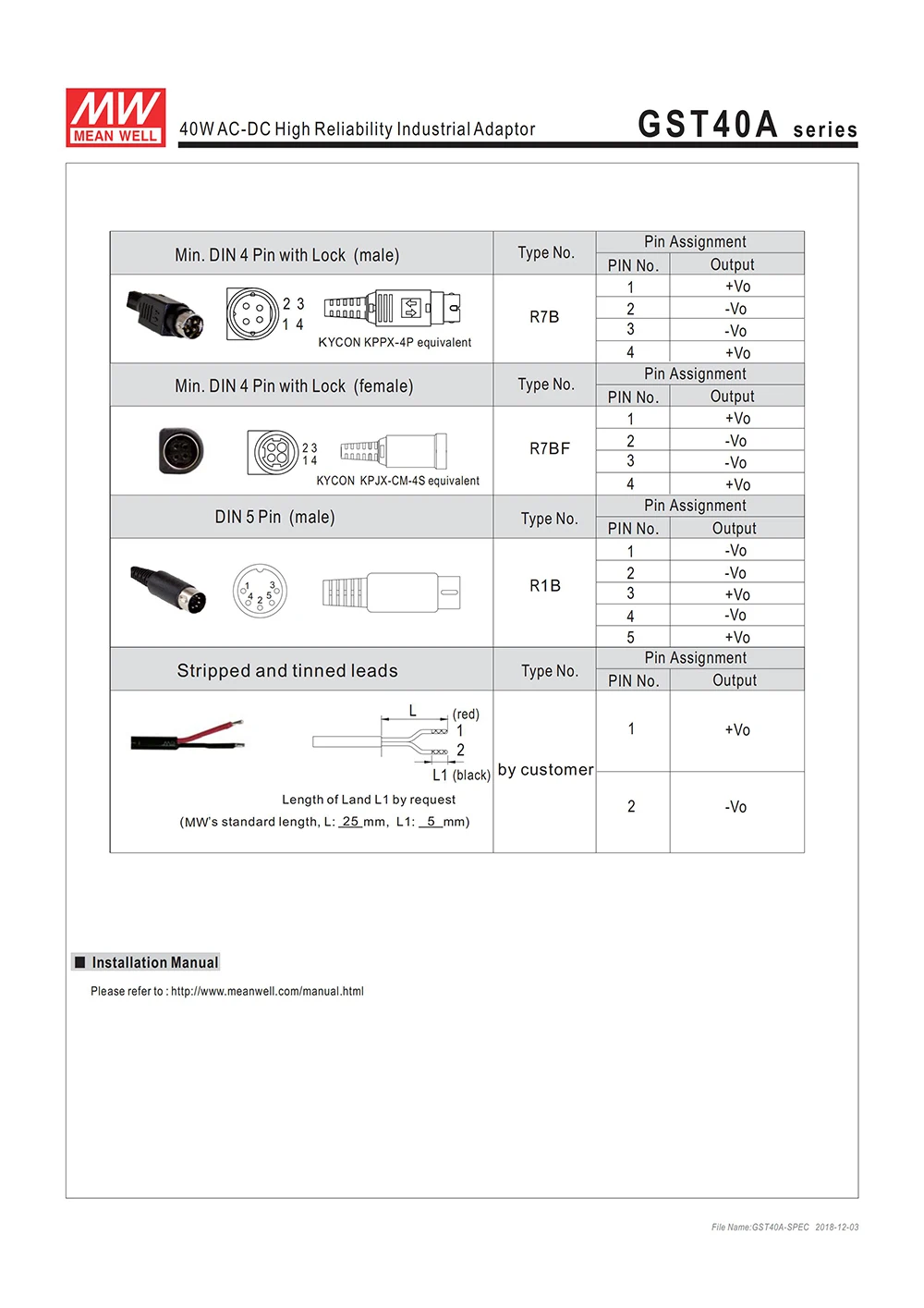GST40A05-P1J означает, что хорошо промышленный рабочий стол адаптер 110 V/220 V AC до 5V DC 5A 25W Meanwell уровень VI адаптер импульсный источник питания