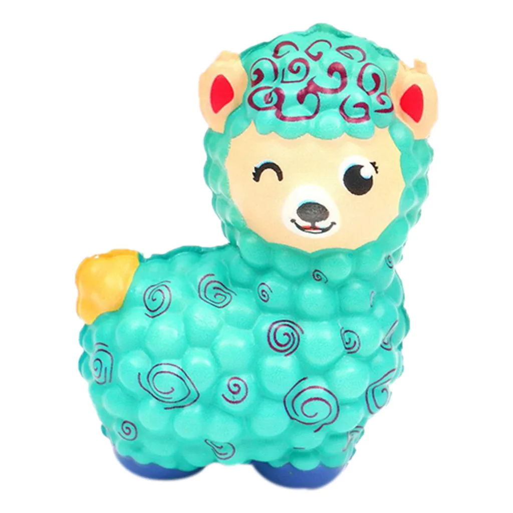 Light Blue Jumbo овца альпака мягкие куклы милые красочные медленно поднимающиеся игрушки животных Ароматические Изысканный детский подарок - Цвет: Light Blue