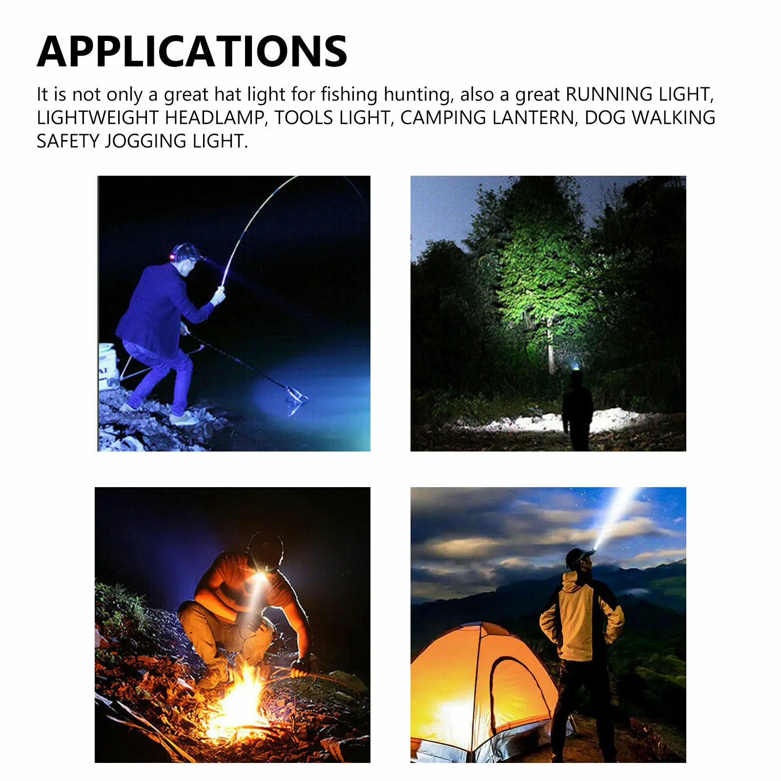 Hands Free лампа на шапку с датчиком 6 светодиодный головной убор USB вращающийся