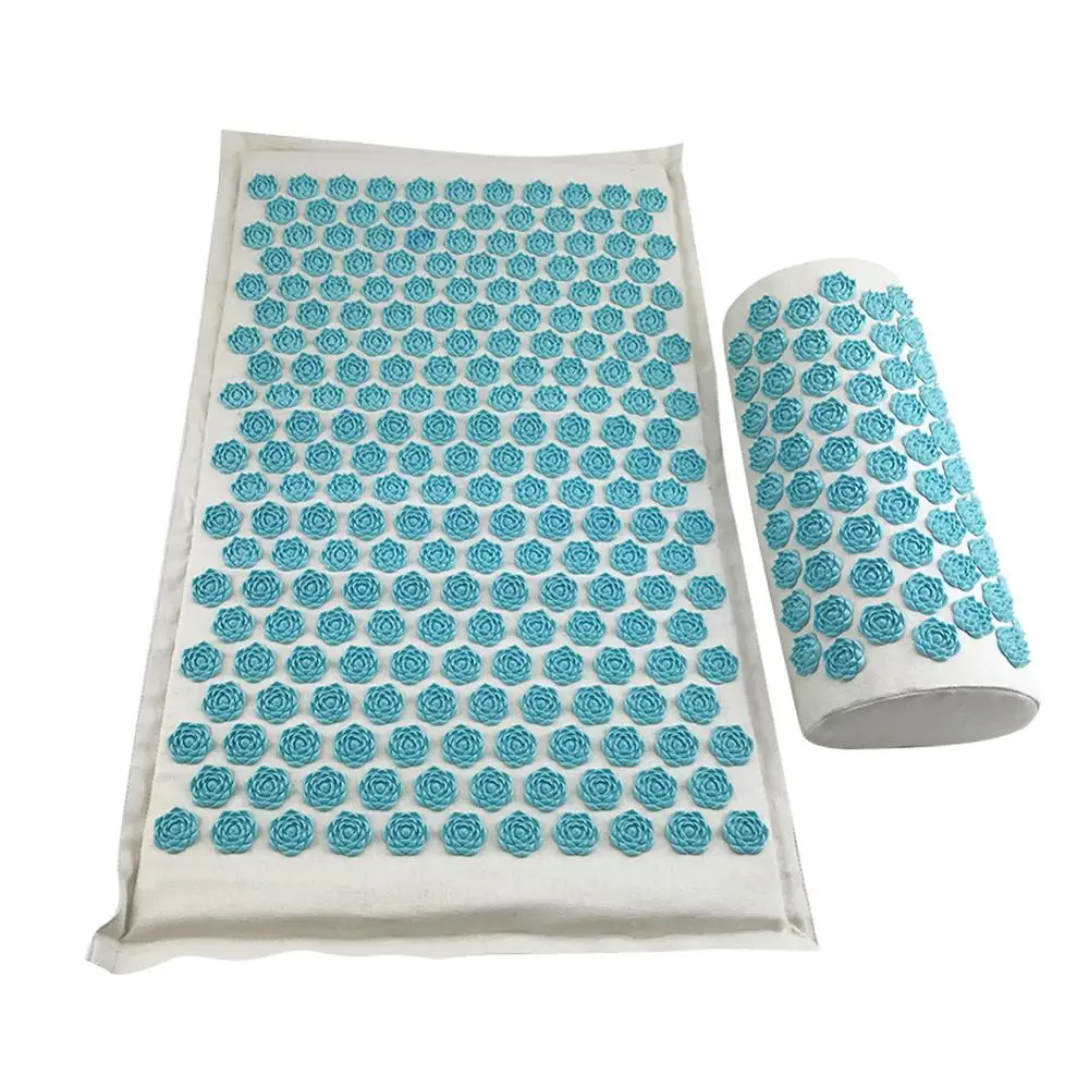 Massager Cushions Acupressure Relieve Back Pain Spike Mat Massage Yoga Mats Yoga Mat with Pillow Needle Massager - Цвет: C Cushion Pillow