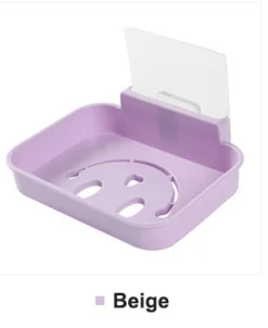 D Purple Мыльница, держатель для душа, мыльница для хранения, тарелка, мыльница, без дрели, прозрачный чехол для мыла, контейнер для уборки, органайзеры - Цвет: D Purple